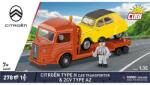 COBI COBI: Citroen Type H Car Transporter & 2CV Type AZ autó építőjáték (24627) (COBI-24627)
