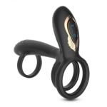 Crushious Inel de Penis Crushious Tornado Rotativ cu Telecomanda, 10 Moduri Vibratii, 10 Moduri Rotatie, Silicon+ABS, USB, 12 cm Inel pentru penis