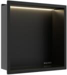 BALNEO Raft incastrat patrat Balneo Wall-Box One LED cu rama 30x30x10 cm negru mat (B0101020109-1)