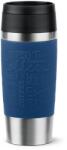 Tefal Termos Tefal Travel Mug Classic N2020310, inox, 0.36 L, 100% etanș, functie Quick Press, argintiu & albastru (N2020310)