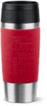 Tefal Termos Tefal Travel Mug Classic N2020410, inox, 0.36 L, 100% etanș, functie Quick Press, argintiu & rosu (N2020410)