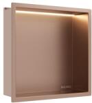 BALNEO Raft incastrat patrat Balneo Wall-Box One LED cu rama 30x30x10 cm cupru lucios (B0101040109-1)