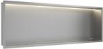 BALNEO Raft incastrat dreptunghiular Balneo Wall-Box One LED cu rama 90x30x10 cm inox (B0101010109-3)
