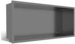 BALNEO Raft incastrat dreptunghiular Balneo Wall-Box One cu rama 45x20x10 cm Gun Metal periat (B0101060304-4)