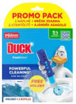 DUCK Duck® Fresh Discs zselés WC-öblítő korong utántöltő 2x36 ml Marine Ajándék adagolóval