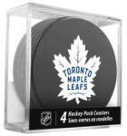 Inglasco Inc Puc de hochei Coasters Cube Torto Maple Leafs