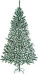  Mesterséges fenyőfa 210 cm, havas, zöld, PVC, fém talppal, ünnepi dekoráció, újrahasznosítható, egyszerű szerelés