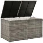 Juskys Polyrattan kültéri tároló láda 950 L szürke erősített fedő (200202)