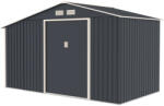 Wertcraft Prémium fém kerti fészer / fészer, MESTERINO Luke B Szürke/Bézs, méretek 342x191x202 cm, fém talppal