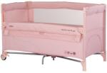 Chipolino Patut pliabil Chipolino Relax powder pink linen cu laterala culisanta (KOSIRE265PP) - exclusivmag