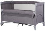 Chipolino Patut pliabil Chipolino Relax charcoal linen cu laterala culisanta (KOSIRE261CH) - exclusivmag
