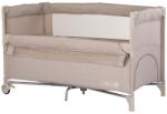 Chipolino Patut pliabil Chipolino Relax latte linen cu laterala culisanta (KOSIRE263LA) - exclusivmag
