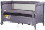 Chipolino Patut pliabil Chipolino Relax Tiger charcoal cu laterala culisanta (KOSIRE266CH) - exclusivmag