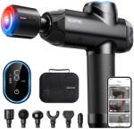RENPHO Aparat de masaj Gun Renpho Thermacool Power+, Incalzire si racire, 6 capete, 5 viteze, Control din telefon Bluetooth (PEU-R-C001SH-BK) - forit Aparat de masaj