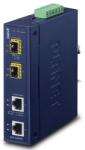PLANET IP30 Industrial 2-port convertoare media pentru rețea Albastru (IGT-2205AT) - ury