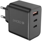 Dviced Wall charger 65W GaN 1 USB-A, 2 USB-C EU w cable - Black (DV221013)