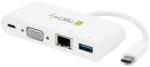 TECHLY IADAP USB31-DOCK2 stații de andocare și replicatoare de porturi pentru calculatoare portabile USB C Alb (IADAP USB31-DOCK2)