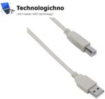 DeTech Кабел за принтер USB 1.5m HQ White (09050210008)