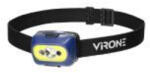 VIRONE LT-13/BL LED COB + LED fejlámpa 3W érintésmentes kapcsolóval és USB töltővel, 1200 mAh akkumulátorral, kék (LT-13/BL)