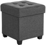  Taburet pliabil cu spatiu de depozitare OSCAR 38x38 cm, gri