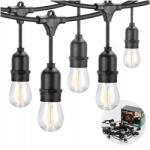 Kobi Dekorációs girland kertbe Led 10m 20 db meleg színű izzó a teraszra (KTBA10M20G1W)