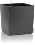 Lechuza CUBE Premium Charcoal Metallic műanyag növénytartó 30 cm