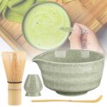 Bedee 4IN1 Matcha Szett: Chasen, Chashaku, Kerámia Tál Ajándék (Zestaw do herbaty Matcha)