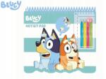  Bluey kifestőkönyv szett 20x21, 5x2cm sablonokkal, matricákkal és filctollakkal 4 db (MI36861)