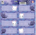 DERFORM Cleo and Frank füzetcímke 8 db/ív, cicás, little star, kétféle (CF47) (DFM-NNZCF47) - officetrade