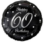  Happy Birthday 60 B&C Silver fólia lufi 36 cm (MLG155051) - kreativjatek