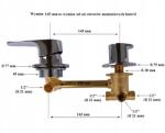 CDC Csaptelep 4 funkció 145mm/14, 5 cm csatlakozás 1/2" zuhanykabin Keverő (CDC/4/145/GW)