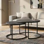 IV Interior Concept Set de 2 masute cu blat ceramic gri ELEGANCE 75cm (A-46894 VC) Masa de cafea