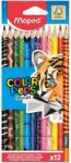 Maped Creioane colorate Maped Color’Peps Animals, 12 culori/set, FSC