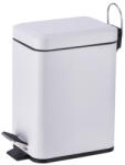 AdTrend Cos gunoi cu clapeta fier alb 24, 5 x 12 x 25 cm, 3 L (103358C) Cos de gunoi