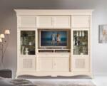 Settimo Ansamblu TV Toscana din lemn cu decor sculptat si usi glisante, 277 x H 242 cm (EU335) Comoda