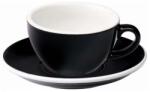 LOVERAMICS Egg - Flat White 150 ml Cup and Saucer - Black
