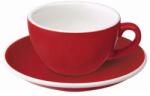 LOVERAMICS Egg - Flat White 150 ml Cup and Saucer - Red