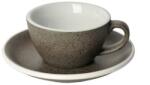 LOVERAMICS Egg - Flat White 150 ml Cup and Saucer - Granite