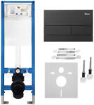 Rea Set Cadru incastrat Slim 024N pentru WC cu clapeta T negru mat (KPL-E1056)