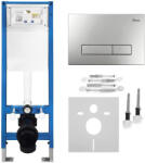 Rea Set Cadru incastrat Slim 024N pentru WC cu clapeta HD crom periat (KPL-E1635)