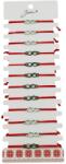 Jolie Bratara Martisor pentru Dama, Jolie, Model Infinit, Set 12 bucati, Pandativ Argintiu din Inox cu Snur Rosu Ajustabil (128174)