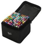 Flippy Set 100 Markere Duble, Flippy, pe Baza de Alcool, Geanta Impermeabila Inclusa, Culori Numerotate, 17 x 17.5 x 13.7 cm, Multicolor (133621)
