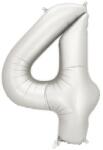 Party Deco Матиран Фолиев Балон Цифри Сребро 86 см - 4 (fb1s-4-018)