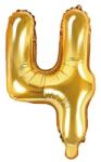 Party Deco Фолиев Балон Цифра, Златно, 35см - 4 (fb10m-4-019)