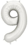 Party Deco Матиран Фолиев Балон Цифри Сребро 86 см - 9 (fb1s-9-018)