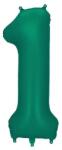 Party Deco Фолиев Балон - Цифра, 86 см, Тъмнозелено - 1 (fb1s-1-012b)