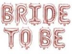 Party Deco Фолиев Балон Надпис ''Bride To Be'', Розово Злато (FB35M-019R)