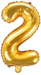 Party Deco Фолиев Балон Цифра, Златно, 35см - 2 (fb10m-2-019)