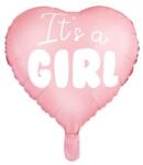 Party Deco Фолиев Балон Сърце с Надпис "It's a Girl (FB21P-081J)