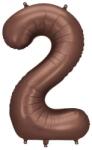 Party Deco Фолиев Балон - Цифра, 86 см, Мока - 2 (fb1s-2-494)
